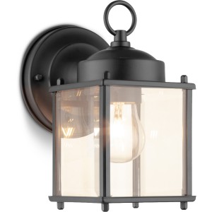 Project Source Project Source Morlake 1 -Light 8.25-in H Matte Black Hardwired Outdoor Wall Light - 338648 | Lowe's Pro Supply